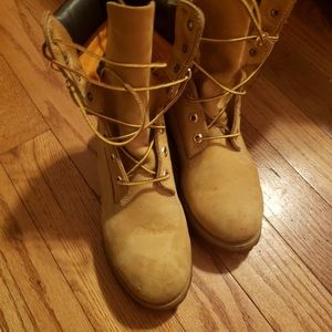Timberlands tall 8 inch men’s boots women’s 9